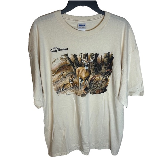 Vintage Other - Vintage Great Smoky Mountains Deer T Shirt Size XL 1997
